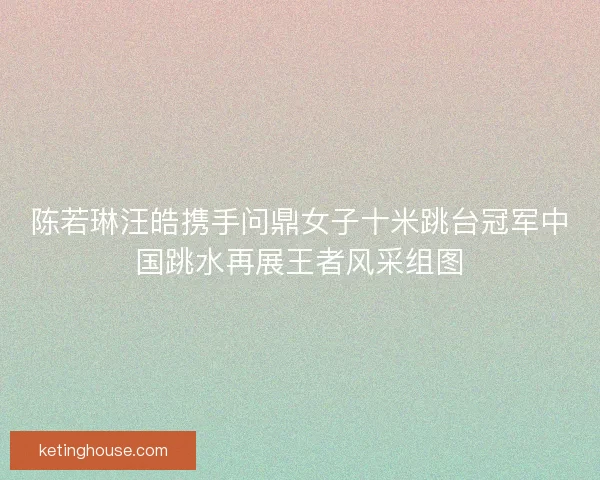 陈若琳汪皓携手问鼎女子十米跳台冠军中国跳水再展王者风采组图